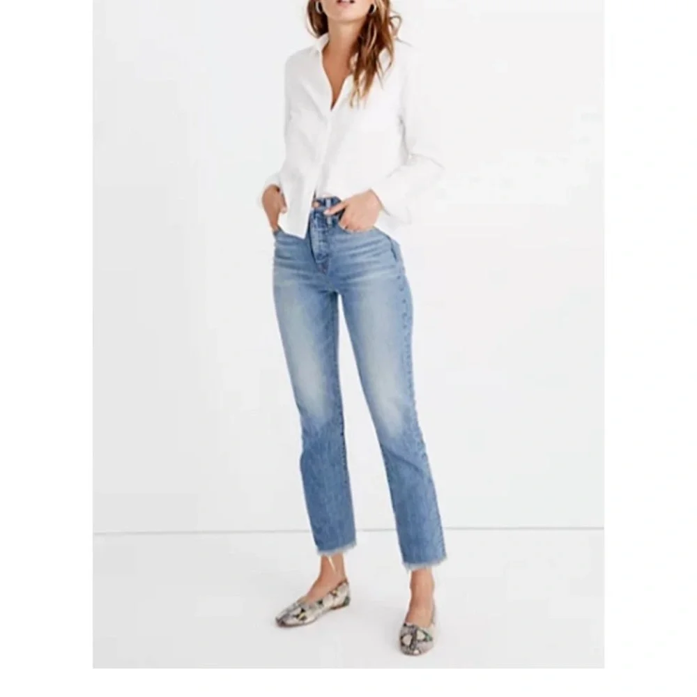 Madewell The Perfect Vintage Jeans Light Wash 27 Distressed Stretch - Picture 11 of 11